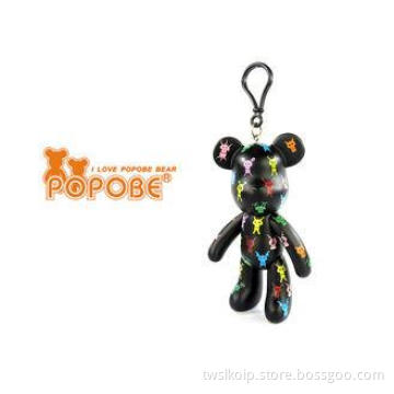 Novelty POPOBE Bear Customised Key Chains , Popular Promoti